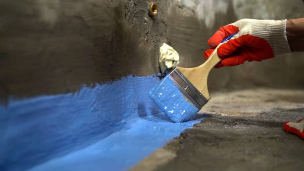 Commercial Waterproofing project at a Woodstock, VA business property by SJ Waterproofing Pros